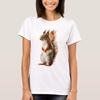 Red Tufted Squirrel Portrait Women T-Shirt