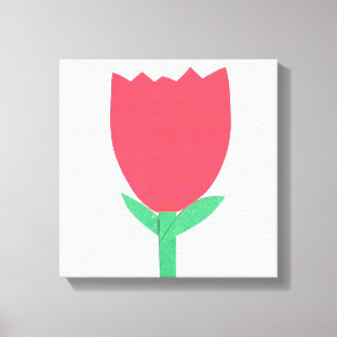 Red Tulip Art Canvas Print