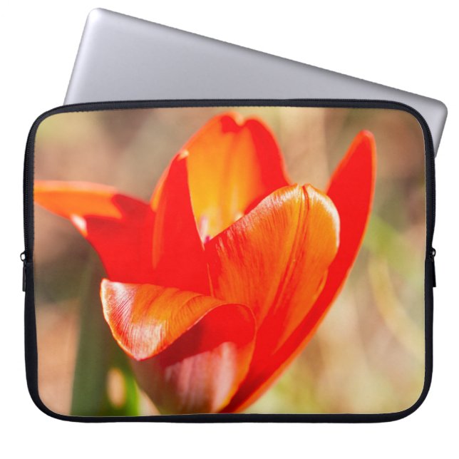 Red Tulip Blossom Laptop Sleeve (Front)