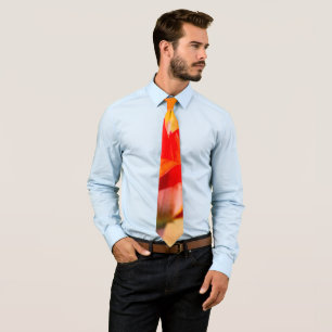 Red Tulip Blossom Tie