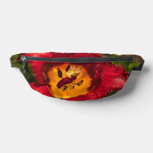 Red tulip bum bags