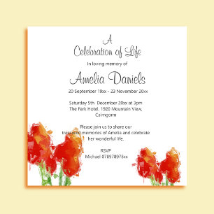 Red Tulip Celebration of Life