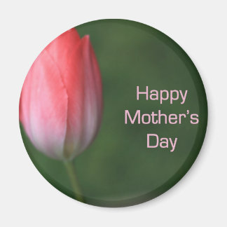 red tulip flower, happy mother's day magnet