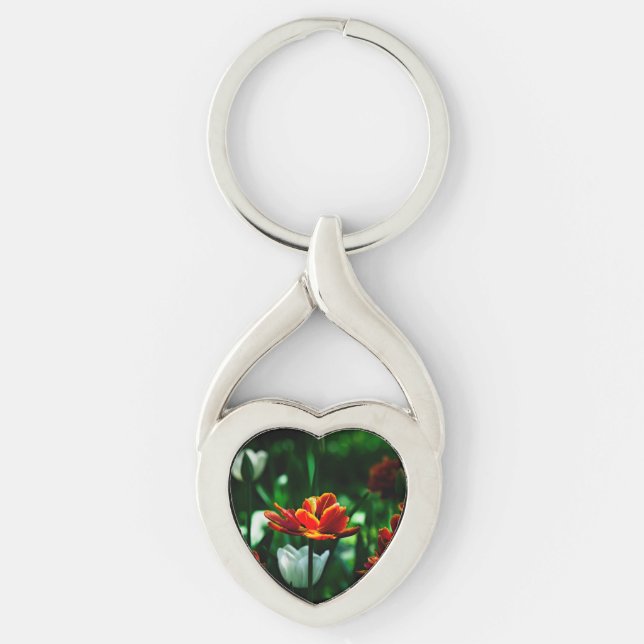 Red Tulip - His Majesty the King Key Ring (Front)