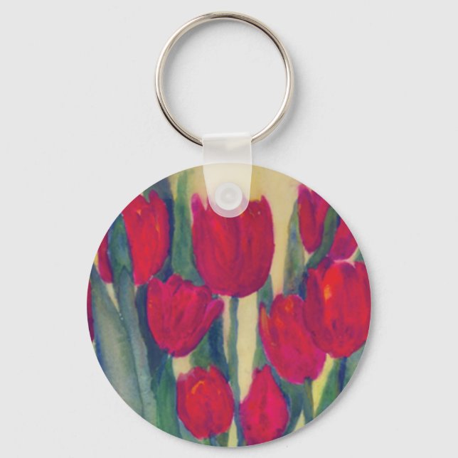 red tulip key ring (Front)
