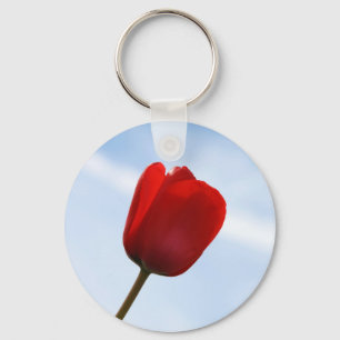 Red Tulip Keychain