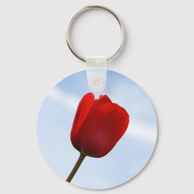 Red Tulip Keychain (Front)