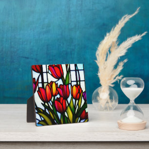 Red Tulip Leadlight, Plaque