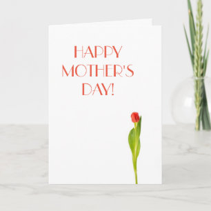 Red Tulip Mother's Day Greeting Card