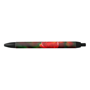 Red tulip - Mystery of blooming Black Ink Pen
