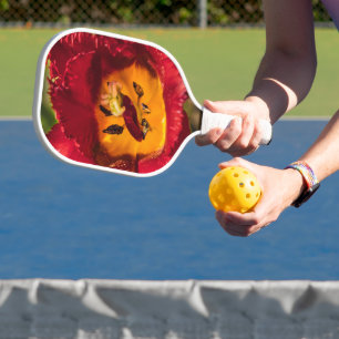 Red tulip pickleball paddle