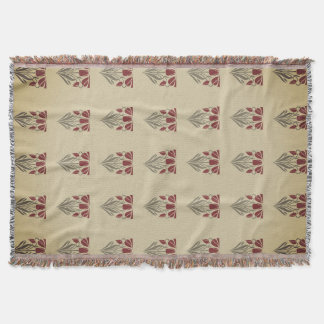 Red Tulip Throw Blanket