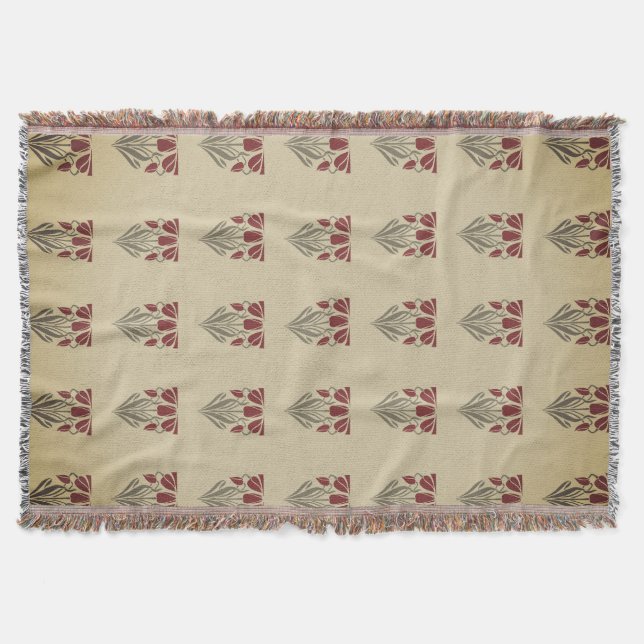 Red Tulip  Throw Blanket (Front)