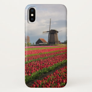 Red tulips and a windmill iPhone x case