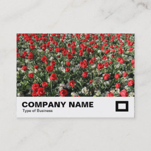 Red Tulips and Primroses Business Card
