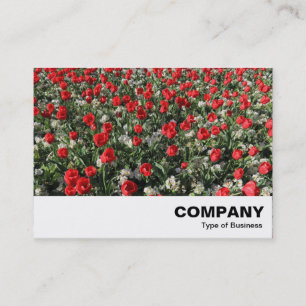 Red Tulips and Primroses Business Card