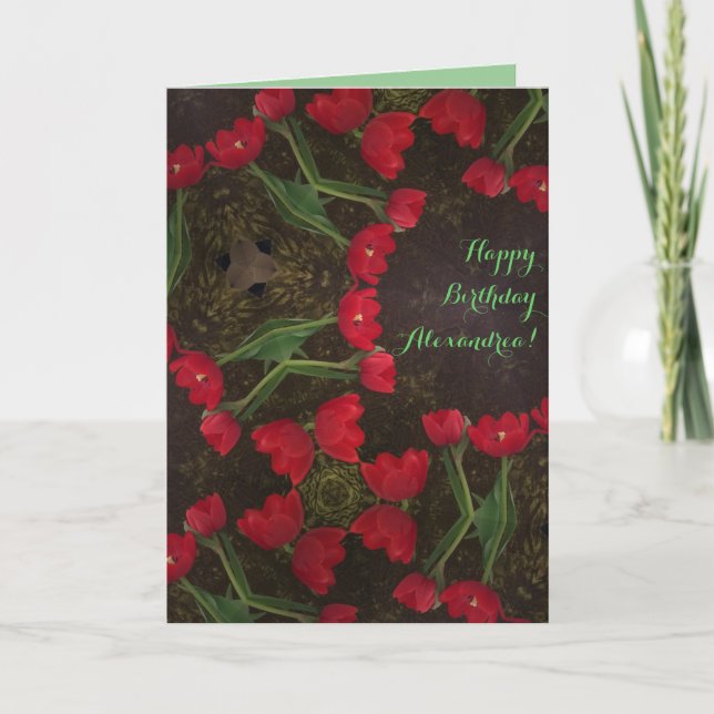 Red Tulip's Birthday Card (Front)