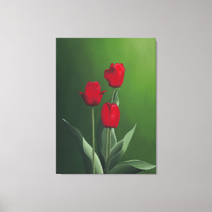 Red Tulips Canvas Print