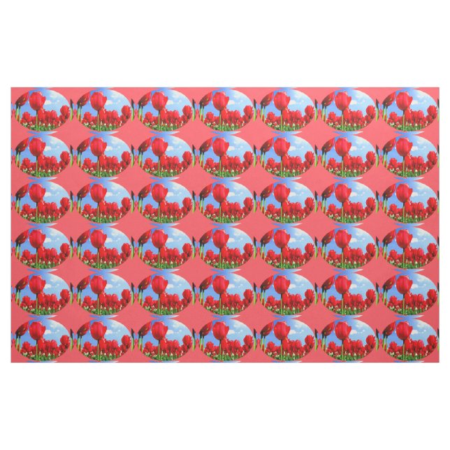 Red tulips fabric (Fat Quarter)