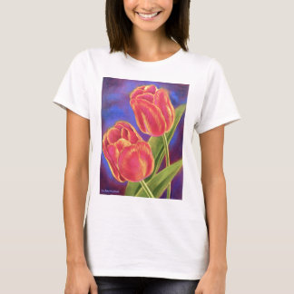 Red Tulips Flower Art - Multi T-Shirt