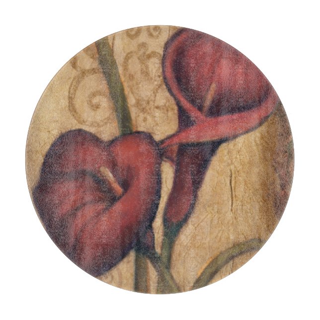 Red Tulips II Cutting Board (Front)