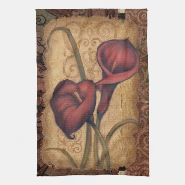 Red Tulips II Tea Towel (Vertical)