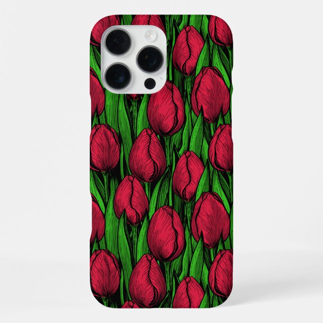 Red tulips iPhone case (Back)