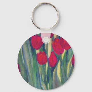 Red Tulips Key Ring