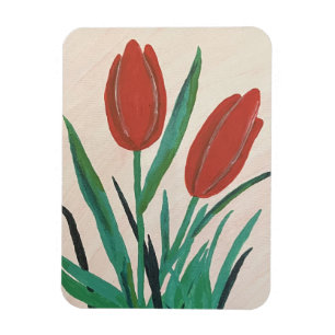 Red Tulips Magnet