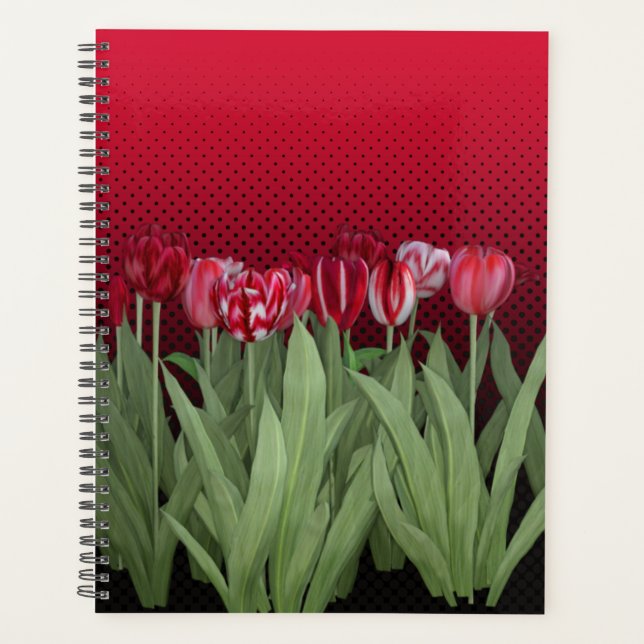 Red Tulips on Gradient Planner (Front)
