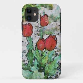 Red tulips painting Case-Mate iPhone case