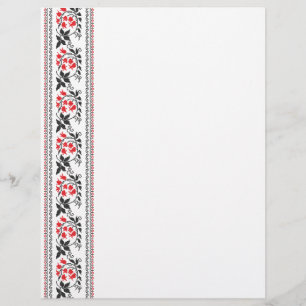 Red tulips pattern flyer