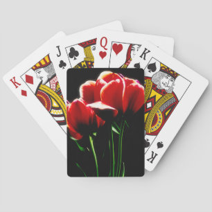 Red Tulips Playing Cards