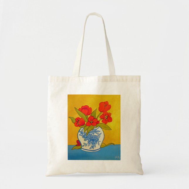 Red Tulips Tote Bag (Front)