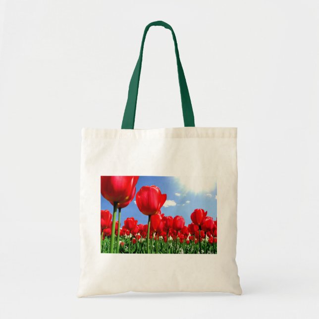 Red tulips tote bag (Front)