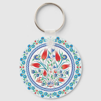 Red Tulips Turkish Design Wedding Party Key Ring
