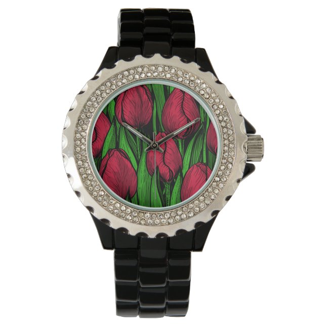 Red tulips watch (Front)