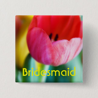 Red Tulips • Wedding Button