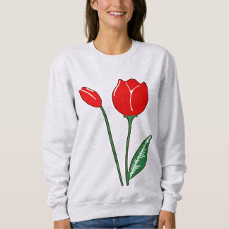 Red Tulips Women's Raglan Sweatshirt