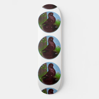 Red Tumbler Pigeon Circle Skateboard