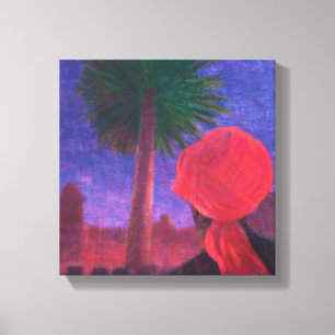 Red Turban dusk Jodhpur 2012 Canvas Print