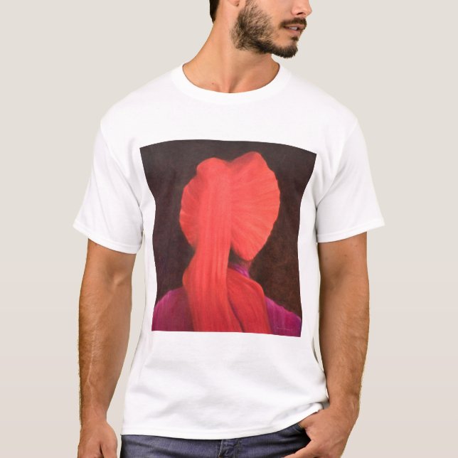 Red Turban in Shadow T-Shirt (Front)