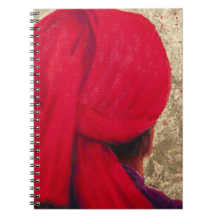 Red Turban on Gold Leaf 2014 Spiral Notebook