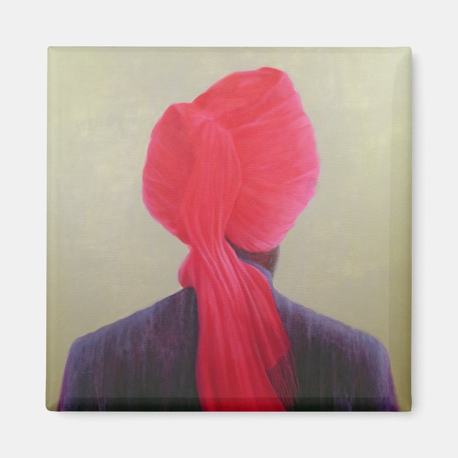 Red Turban Purple Jacket Magnet (Front)
