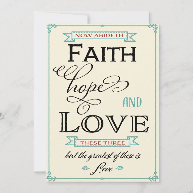 Red & Turquoise Rustic Country Wedding Invitation (Back)