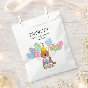 Red Tuxedo Cockapoo Cavapoo Birthday Party Favour Bags