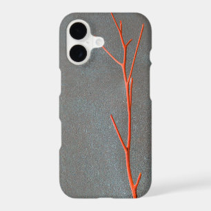 Red Twig Grey Concrete Texture iPhone 11 Case