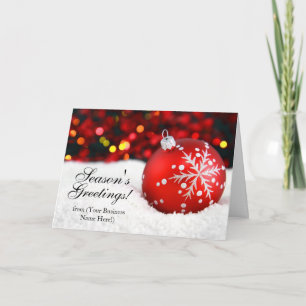 Red Twinkle Imprinted Business Christmas Cards