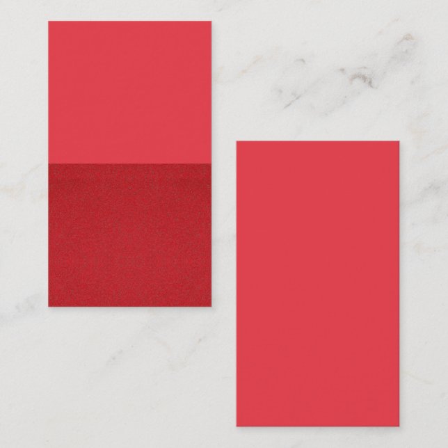 Red Two-Tone Horizontal Business Card – Customise (Front/Back)