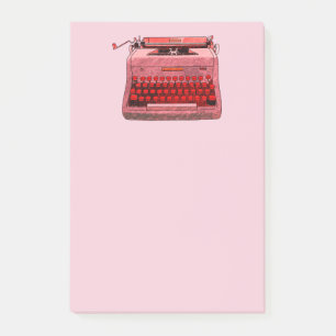 Red Typewriter Post-It Note
